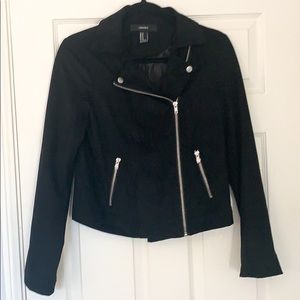 Faux Suede Moto Jacket